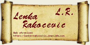 Lenka Rakočević vizit kartica